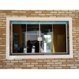 fechamento de janela com vidro Bandeira Branca II
